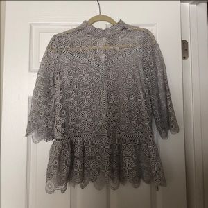 Grey Lace top